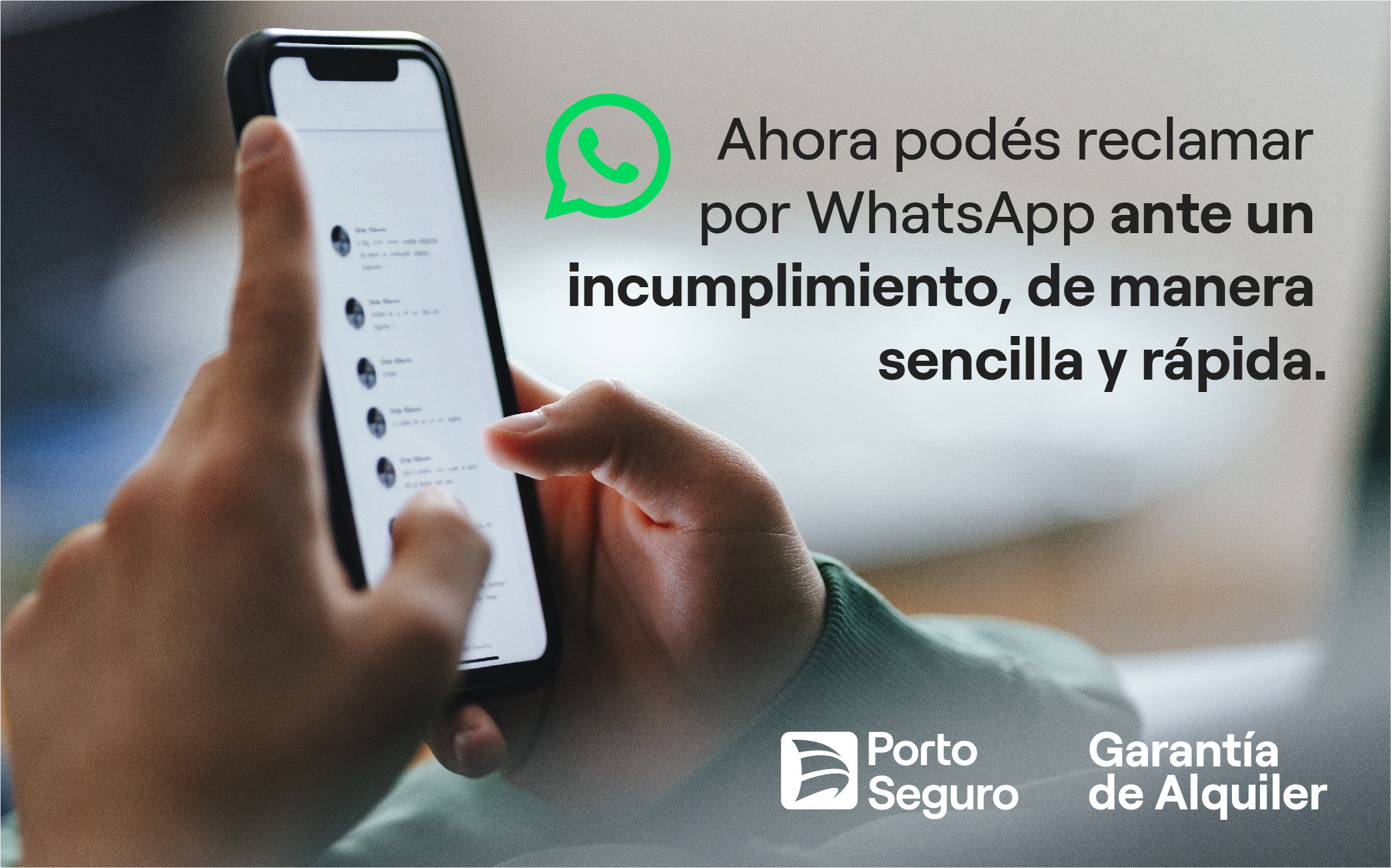 Ahora podes reclamar por WhatsApp ante un incumplimiento, de manera sencilla y rápida.